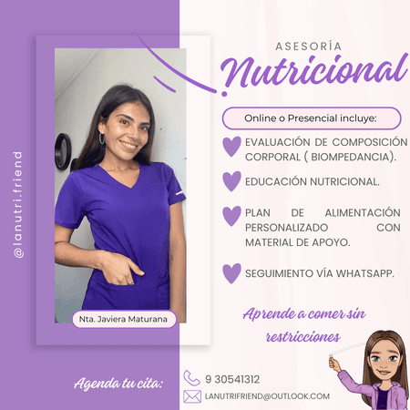 Nta.Javiera Maturana - Nutricionista 