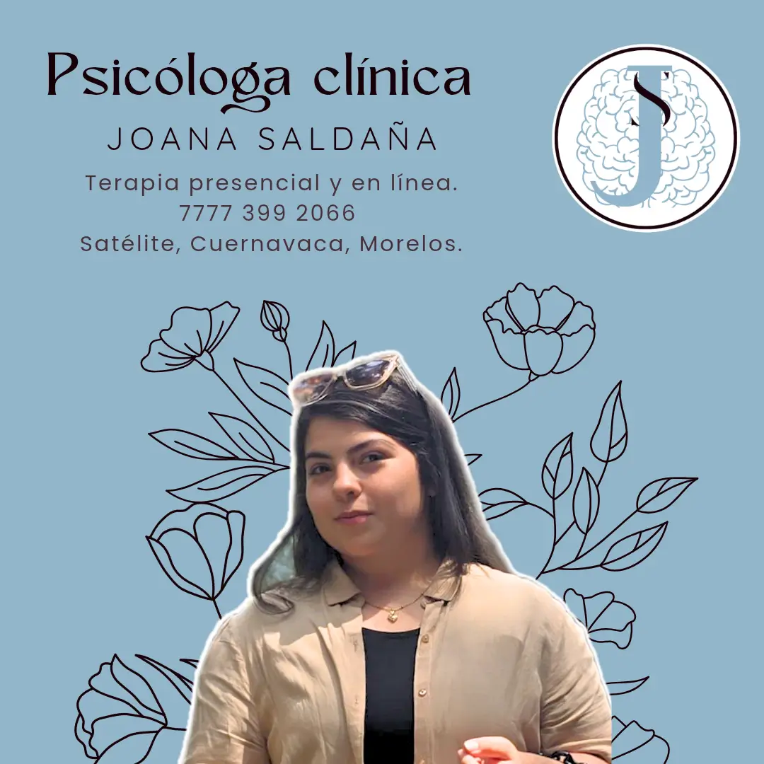 Joana Saldaña - Soy psicóloga clínica con enfoque cognitivo-conductual. 
tengo un diplomado en tanatología, uno en terapia cognitivo-conductual y uno en terapia de pareja y sexualidad. 
actualmente estoy estudiando la maestría en desarrollo humano.