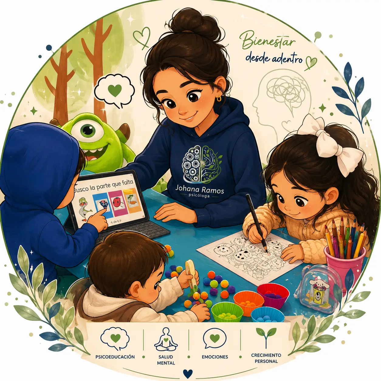 Johana Ramos - Psicóloga infantojuvenil/
Psicología clínica 